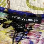 Cable & Gauge  women small blouse multicolor short sleeve side slits lightweight Photo 4