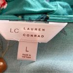 LC Lauren Conrad LAUREN CONRAD | Green Floral Blouse Sz L Photo 39