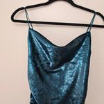 Cinq à Sept CINQ A SEPT Shiny Astrid Dress Teal Topaz Metallic Bodycon Mini Women's Size 0 Photo 4
