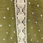 Maeve NWT Anthropologie  Square Neck‎ Lace Trimmed Blouse Top Green Size Small Photo 12