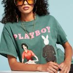 Playboy New  June 1959 Cover Tee Short Sleeve Crewneck T-Shirt Green Size Small Photo 1
