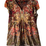 Unity Worldwear Butterfly Boho Tunic Top XL Y2K Festival Hippie Style Green Photo 0