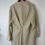 Faherty New  Striped Large Tan Long Shirt Dress Cover Up Cardigan Photo 4