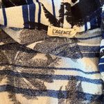 L'Agence Palm Print Romper Women's Small Black Blue White Casual Summer Photo 7