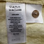 Rachel Zoe  100% Linen Yellow Button Down Shirt, Sz Large Photo 8