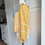 Free People Mostly Meadow Floral light weight Square Neck Blouse Yellow S Photo 4