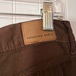 NEW‎ American Eagle Womens Skater Pants Corduroy Brown Low Rise Wide Leg Size 10 Photo 3