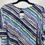 Roaman's Womens Top 2X 100% Cotton Breathable Casual Everyday Wear Comfort Blue Photo 6