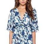 Lovers + Friends  Revolve Isabelle Romper Tribal Wave Tie Dye Blue Womens Size S Photo 0