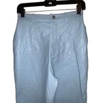 Nanushka Silke Pants in Azure Small New Womens Vegan Faux leather Blue Trousers Photo 4