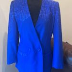 John Meyer of Norwich Rare Vintage Textured Cobalt Blue Blazer Size 8 Photo 1