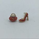 NEW purse and high heel red/gold fashion earrings Photo 9