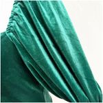 Rachel Roy Green Velvet Puff Sleeve Blouse Size Medium Sweetheart Neckline Photo 6