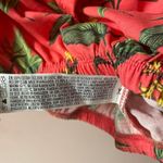 Forever 21  Coral Tomato Red Tropical Floral Print Crop Top Size M GUC Photo 4