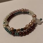 Women’s Stretchy Spiral Bracelet Faux Pearl Beaded / Rhinestone Multi Color Photo 6