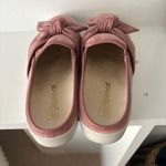 Pink Knotted Bow Mules with White Sole Size 9 Photo 3