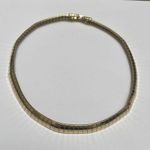 Trifari Signed Necklace Gold Tone Choker Photo 4