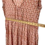 Matta Sabina Greece Midi Dress Rust Printed Short Sleeves Cotton Womens Sz XS Orange Photo 10