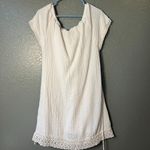 Michael Stars White Gauze & Crochet Lace Trim Dress/Tunic - Size Large Photo 3