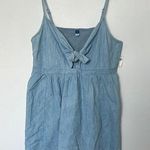 Old Navy ‎ Fit & Flare Chambray Cutout Mini Dress Blue Size 3X NWT Photo 1