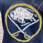 NHL Buffalo Sabres Hockey Short Sleeve V Neck Logo T Shirt Blue Size M Photo 2