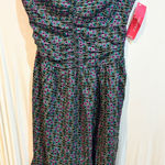 Xhilaration ✅3-for-$12✅ Whapllon Strapless Dress Black Purple Teal Geometric Mini Party Photo 0