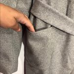 Bershka ASOS  Gray Long Belted Coat Size Small‎ Photo 5