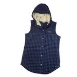 Columbia  Benton Springs Overlay Vest‎ Size Small Blue/Black Houndstooth Print Photo 2