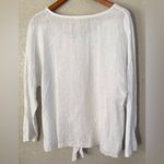Milio Milano Made in Italy 100% Linen Top Womens L White Ring Clip Breezy Summer Size L Photo 8
