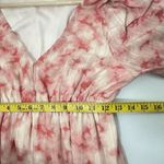 Dizzy Lizzy Dress Womens Large Peasant Chiffon Coral Tie Dye Short Puff … Pink Photo 9