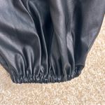 Who What Wear Imperfect pleather style black top front keyhole with button XL Photo 6