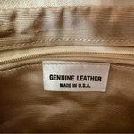 Vintage Cream Gold Leather Patchwork Crossbody Clutch Purse 80s Glam Mob Wife Photo 1