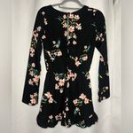 Pins & Needles Black Long Sleeve Floral Romper Small Photo 3
