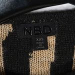 NBD Olivia Wool Blend Cut Out One Shoulder Zebra Animal Print Pattern Sweater Photo 1