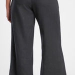 Athleta Cabo Black Linen Wide Leg Mid Rise Pant Size 4 Photo 0