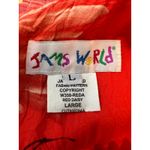 Jams World Vintage Red Daisy Print Spaghetti Strap Ruffle Hem Dress Size: Large Photo 5