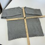 NIA Sweater Womens Medium Grey Waffle Knit Henley Pullover‎ Gray Photo 6