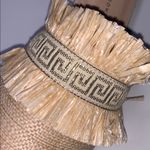 Michelle McDowell Carmen Natural Tan Woven Raffia Gold Mules Slip On Fringe 8 Photo 8