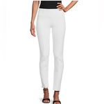 Investments - Women's White Straight Leg Pants Size 6p Photo 2