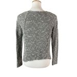 Helmut Lang  Knit Sweater Gray Linen Blend Deep V Hem Detail Pullover P Photo 1