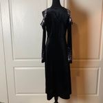 BLACK VELVET OPEN COLD SHOULDER SPARKLE DRESS WITCH COSTUME Photo 2