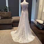 Bohemian Lace Wedding Dress Spaghetti Strap Size 4 NWT Photo 7