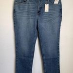 Good American NWT  Good Icon Distressed Straight Jeans in Indigo159 Photo 1