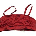 Aerie Red Satin Bandeau Bralette Top With Adjustable Straps Size XS Photo 0