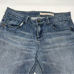 DKNY East Cropped Village Blue Denim Jeans Vented at the Hem w/Branded Button-8 Photo 7