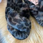 Victoria's Secret Victoria’s Secret Criss Cross Grey Animal Print Slipper Photo 2