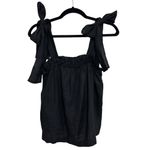 J.Crew Tie-Shoulder Linen Tank Top in Black - Size S Photo 1
