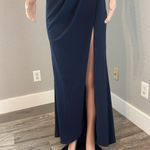 BHLDN  NEW Chiffon ROSSI CREPE Maxi Dress Bridesmaid SIZE 6 DARK BLUE FORMAL NWT Photo 8