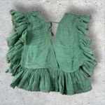 Tularosa Ethereal Sage Mint Green Kaia Ruffle Top Blouse Boho Romantic Sz M Photo 5