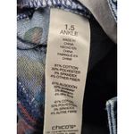 Chico's Perfect Stretch Girlfriend Floral Print Cuffed Slim Leg Jeans 1.5 - 10 Photo 4